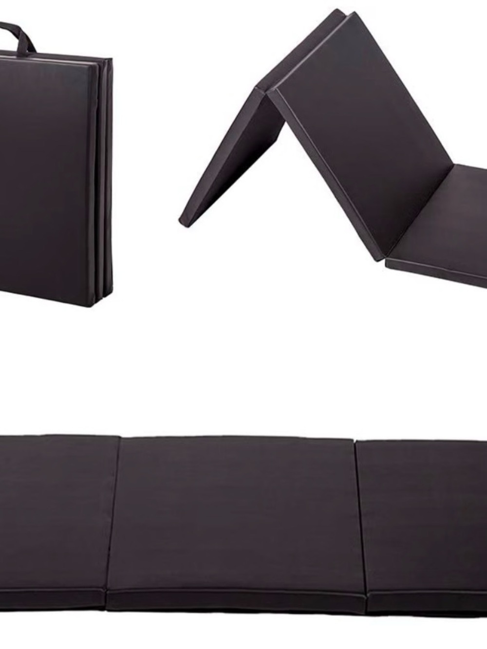 Foldable Black Gym/Exercise Mat